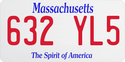 MA license plate 632YL5