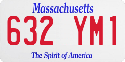 MA license plate 632YM1