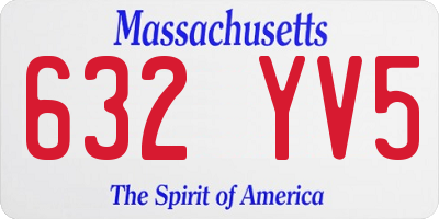 MA license plate 632YV5