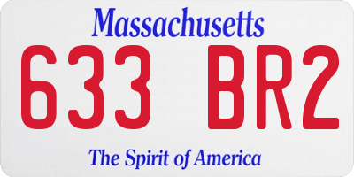 MA license plate 633BR2