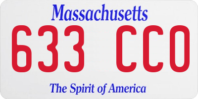 MA license plate 633CC0
