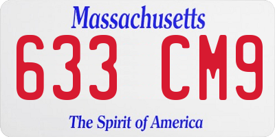 MA license plate 633CM9