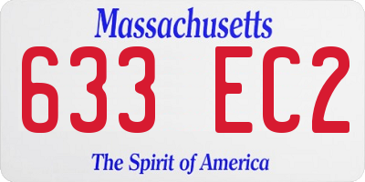 MA license plate 633EC2