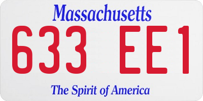 MA license plate 633EE1