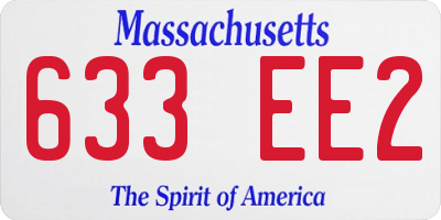MA license plate 633EE2