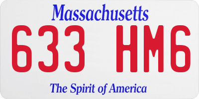 MA license plate 633HM6