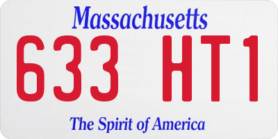 MA license plate 633HT1
