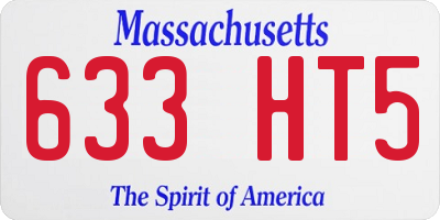 MA license plate 633HT5