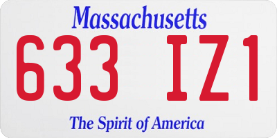 MA license plate 633IZ1