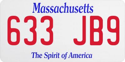 MA license plate 633JB9