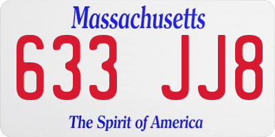 MA license plate 633JJ8