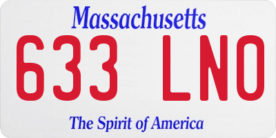 MA license plate 633LN0