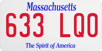MA license plate 633LQ0