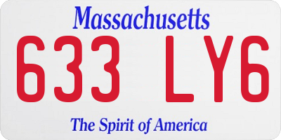 MA license plate 633LY6