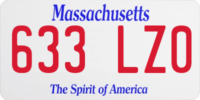 MA license plate 633LZ0