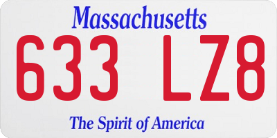 MA license plate 633LZ8