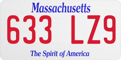 MA license plate 633LZ9