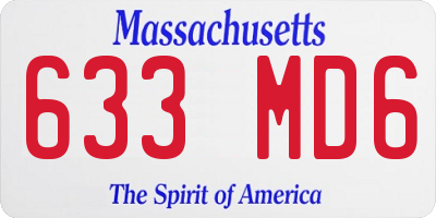 MA license plate 633MD6