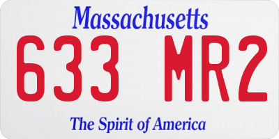 MA license plate 633MR2