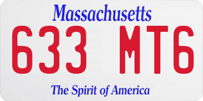 MA license plate 633MT6