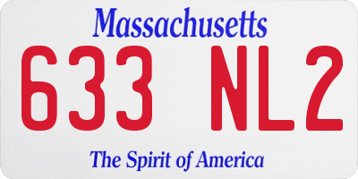 MA license plate 633NL2