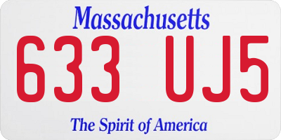 MA license plate 633UJ5