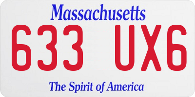 MA license plate 633UX6