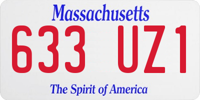 MA license plate 633UZ1
