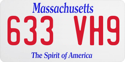 MA license plate 633VH9