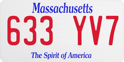MA license plate 633YV7