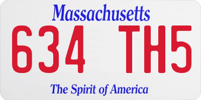 MA license plate 634TH5
