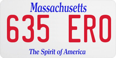 MA license plate 635ER0