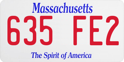 MA license plate 635FE2