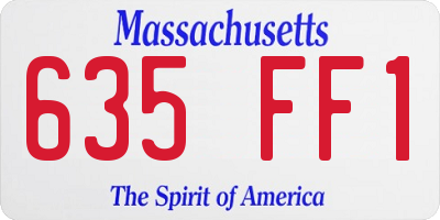 MA license plate 635FF1