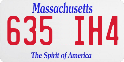 MA license plate 635IH4