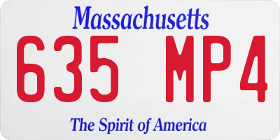 MA license plate 635MP4