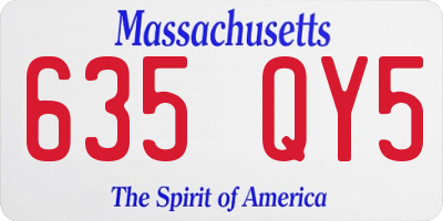 MA license plate 635QY5
