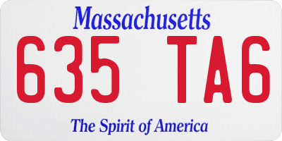 MA license plate 635TA6