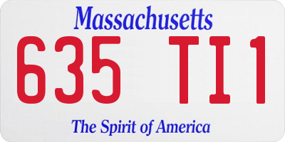 MA license plate 635TI1