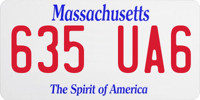 MA license plate 635UA6