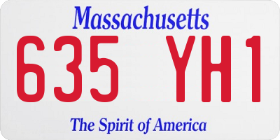 MA license plate 635YH1