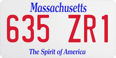MA license plate 635ZR1
