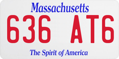 MA license plate 636AT6