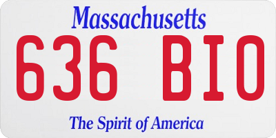 MA license plate 636BI0