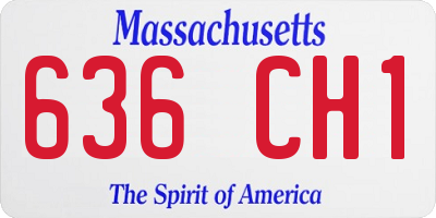 MA license plate 636CH1