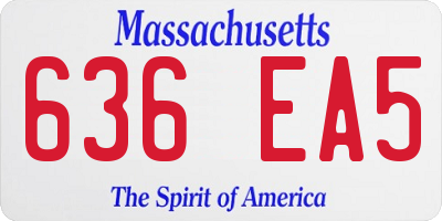 MA license plate 636EA5