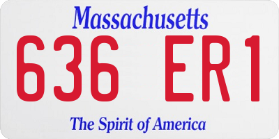 MA license plate 636ER1