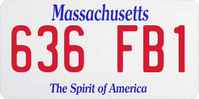 MA license plate 636FB1