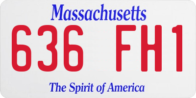 MA license plate 636FH1