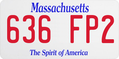 MA license plate 636FP2